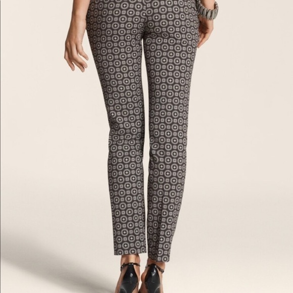 CHICO’S Circle Jacquard Ankle Pants sz .5/S - Picture 2 of 9